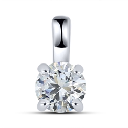Pandantiv din aur alb cu pietre Cubic Zirconia Incolor