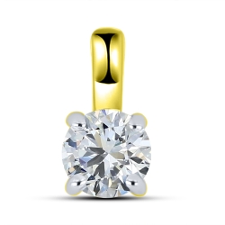 Pandantiv din aur galben cu pietre Cubic Zirconia Incolor