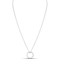 Colier din argint  cu pietre Cubic Zirconia Incolor