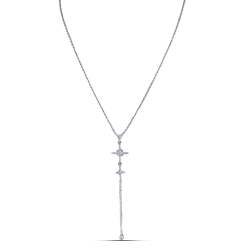 Colier din argint  cu pietre Cubic Zirconia Incolor