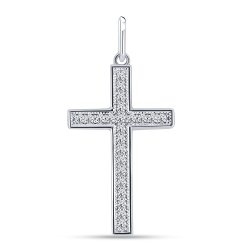 Pandantiv din argint  cu pietre Cubic Zirconia Incolor