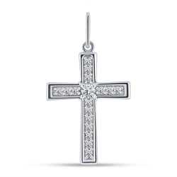 Pandantiv din argint  cu pietre Cubic Zirconia Incolor