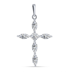 Pandantiv din argint  cu pietre Cubic Zirconia Incolor