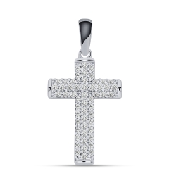 Pandantiv din argint  cu pietre Cubic Zirconia Incolor