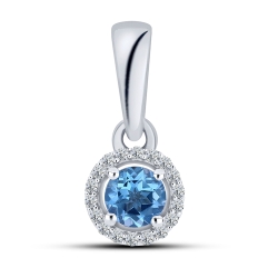 Pandantiv din argint  cu pietre Cubic Zirconia Incolor, Topaz Swiss