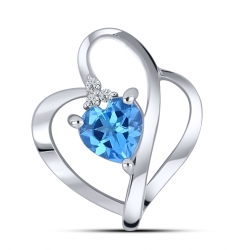 Pandantiv din argint  cu pietre Cubic Zirconia Incolor, Topaz Swiss