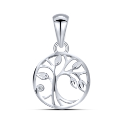 Pandantiv din argint  cu pietre Cubic Zirconia Incolor