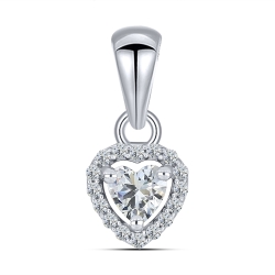 Pandantiv din argint  cu pietre Cubic Zirconia Incolor