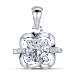 Pandantiv din argint  cu pietre Cubic Zirconia Incolor