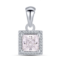 Pandantiv din argint  cu pietre Cubic Zirconia Incolor