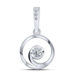 Pandantiv din argint  cu pietre Cubic Zirconia Incolor