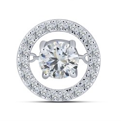 Pandantiv din argint  cu pietre Cubic Zirconia Incolor