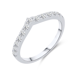 Inel din argint  cu pietre Cubic Zirconia Incolor