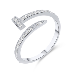 Inel din argint  cu pietre Cubic Zirconia Incolor