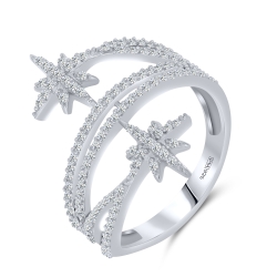 Inel din argint  cu pietre Cubic Zirconia Incolor