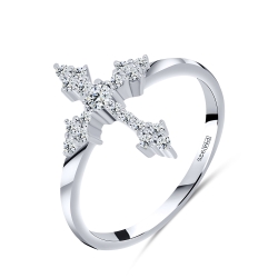 Inel din argint  cu pietre Cubic Zirconia Incolor