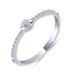 Inel din argint  cu pietre Cubic Zirconia Incolor