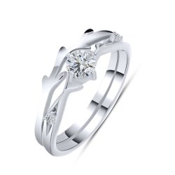 Inel din argint  cu pietre Cubic Zirconia Incolor