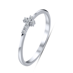 Inel din argint  cu pietre Cubic Zirconia Incolor