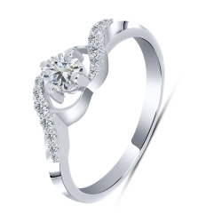 Inel din argint  cu pietre Cubic Zirconia Incolor