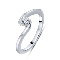 Inel din argint  cu pietre Cubic Zirconia Incolor