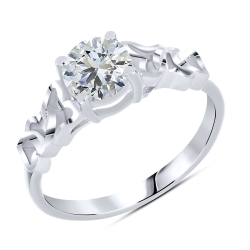 Inel din argint  cu pietre Cubic Zirconia Incolor