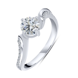 Inel din argint  cu pietre Cubic Zirconia Incolor