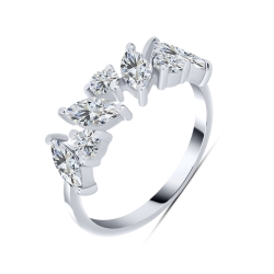 Inel din argint  cu pietre Cubic Zirconia Incolor