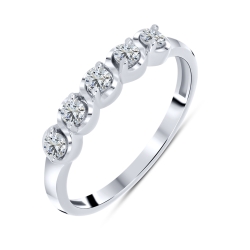 Inel din argint  cu pietre Cubic Zirconia Incolor