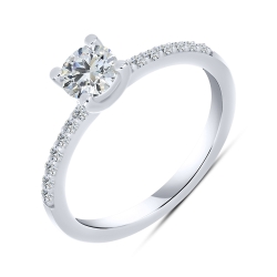 Inel din argint  cu pietre Cubic Zirconia Incolor