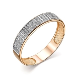 Verighetă din aur roz cu pietre Diamant