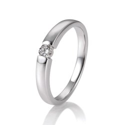 Verighetă din aur alb cu pietre Diamant