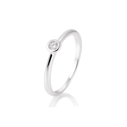 Inel din aur alb cu pietre Diamant