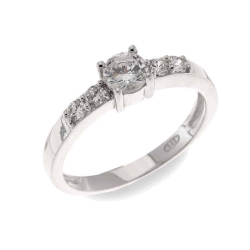 Inel din argint  cu pietre Cubic Zirconia Incolor