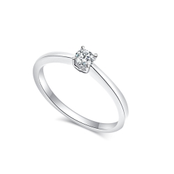 Inel din aur alb cu pietre Diamant